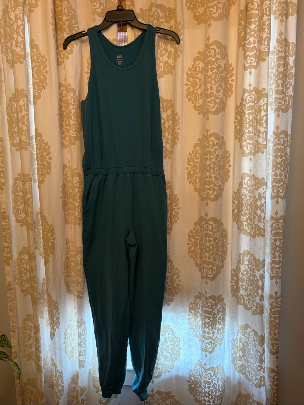 Athleta girl Sleeveless Teal Jumpsuit